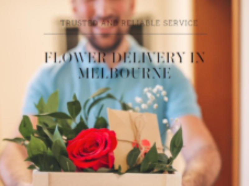 Person holding a flower box from Melbourne Florist featuring a vibrant red rose, symbolizing trusted and reliable flower delivery service in Melbourne.