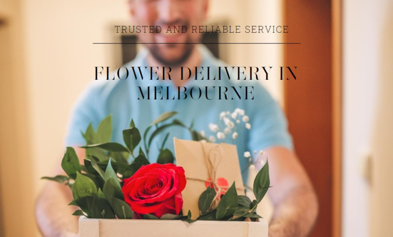 Person holding a flower box from Melbourne Florist featuring a vibrant red rose, symbolizing trusted and reliable flower delivery service in Melbourne.